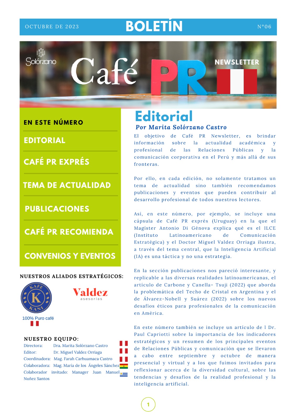 Café PR Newsletter – N°6